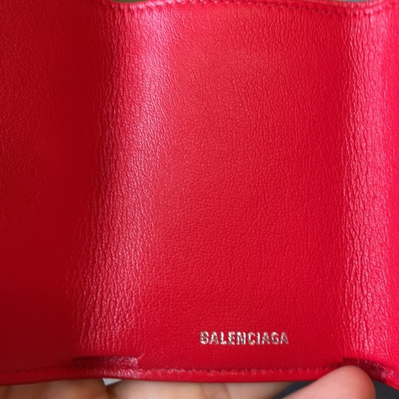 Balenciaga Papier Mini Wallet Red/White - Picture 8 of 11